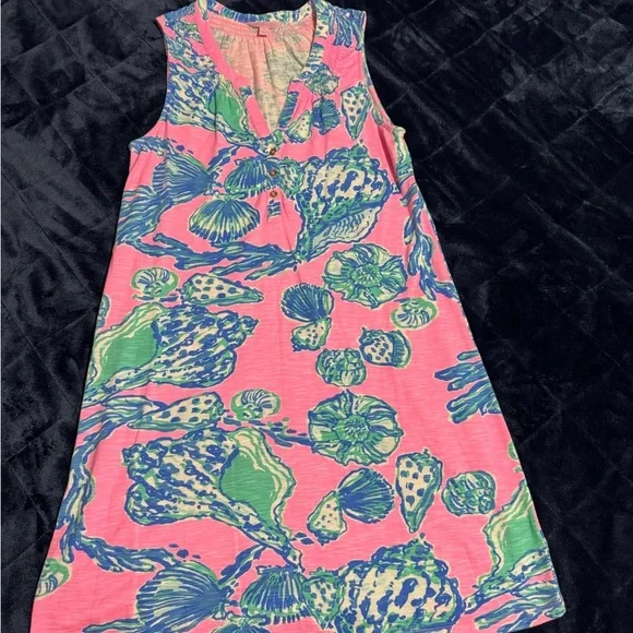 Lilly Pulitzer Pink and Blue Patterned Dress - Picture 4 of 7